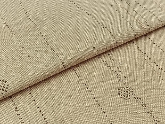 平和屋着物▽上質な紬 単衣 よろけ縞 正絹 逸品 AABA9573jh