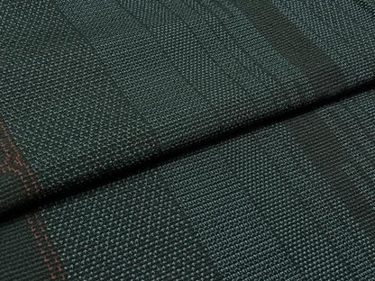 平和屋着物▽本塩沢 単衣 180亀甲 縞 正絹 逸品 AABA9581jh