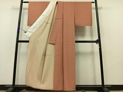 平和屋着物▽江戸小紋 単衣 万筋 反端付き 正絹 逸品 AABA9585jh