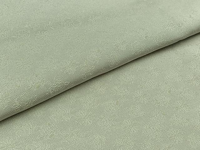 平和屋着物▽上質な小紋 単衣 作家物 草花文 白鼠色 松坂屋扱い 正絹 逸品 AABA9588jh