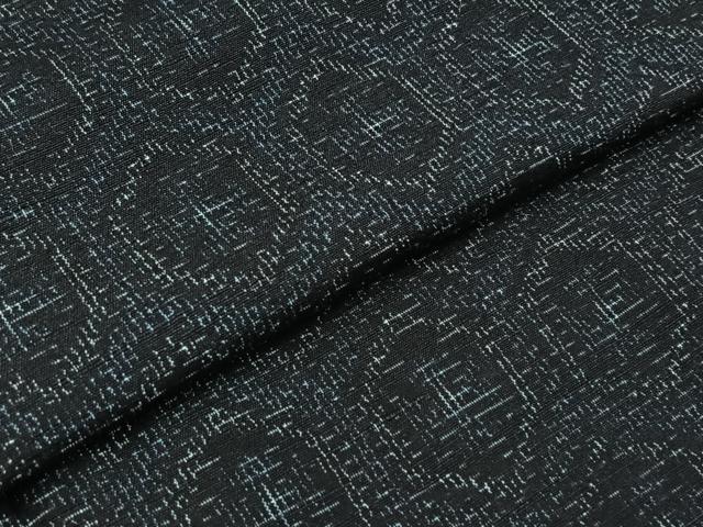 平和屋着物▽上質な紬 単衣 亀甲文 正絹 逸品 AABA9590jh