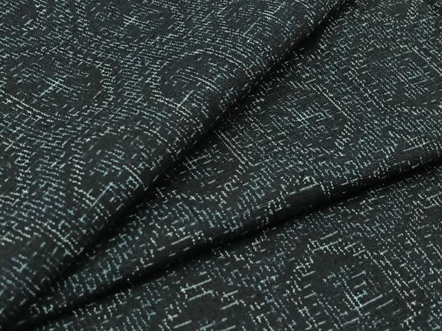 平和屋着物▽上質な紬 単衣 亀甲文 正絹 逸品 AABA9590jh