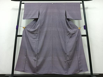 平和屋着物▽訪問着 江戸小紋 単衣 横段文 正絹 逸品 AABA9592jh