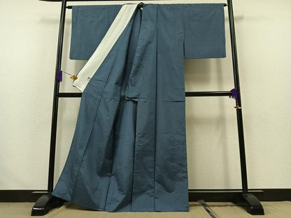 平和屋着物▽本場大島紬 単衣 薄縹色 まるやま扱い 正絹 逸品 AABA9597jh
