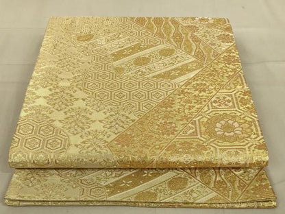 平和屋着物◎佐賀錦　六通柄袋帯　名物錦　金糸　正絹　逸品　AABA9606ou