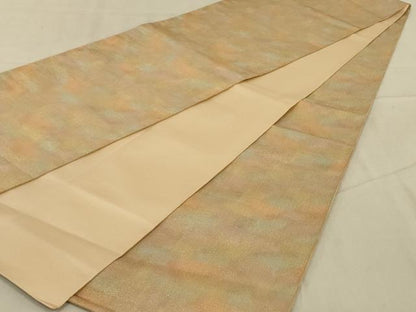 平和屋着物◎全通柄袋帯 霞文 金糸 正絹 逸品 AABA9620ou