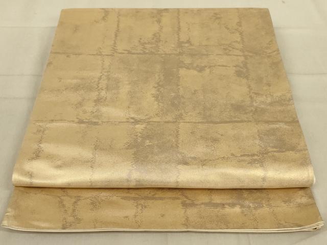 平和屋着物◎六通柄袋帯　霞文　金糸　正絹　逸品　AABA9632ou