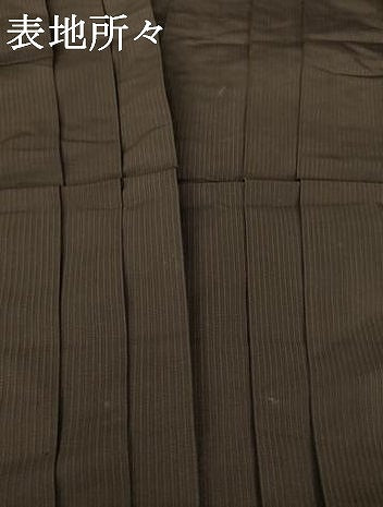 平和屋着物●男性　馬乗り袴　縞　正絹　逸品　AABA9763ck