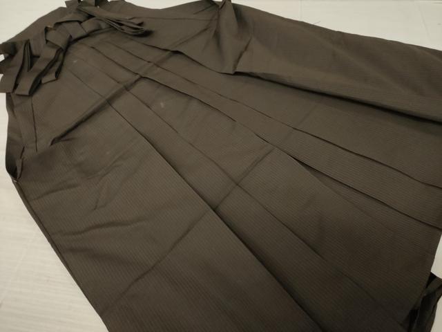 平和屋着物●男性　馬乗り袴　縞　正絹　逸品　AABA9763ck
