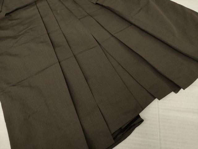 平和屋着物●男性　馬乗り袴　縞　正絹　逸品　AABA9763ck