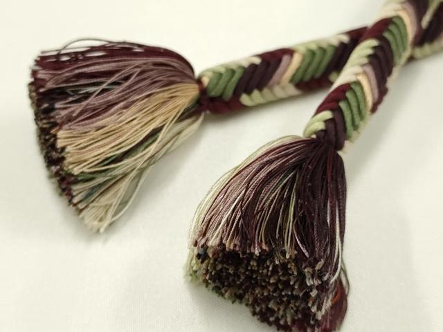 平和屋着物●極上 有職組紐道明 帯締め 奈良組 箜篌 宮内庁御用 国立博物館御用 東京芸術大学御用 逸品 AABA9845ay