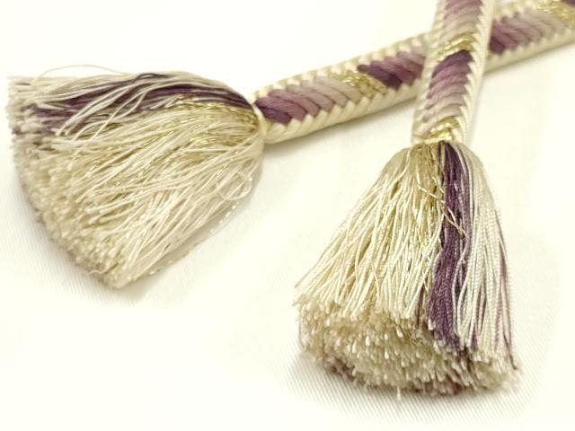 平和屋着物●極上 有職組紐道明 帯締め 奈良組 丸胡蝶 金糸 宮内庁御用 国立博物館御用 東京芸術大学御用 逸品 AABA9882ay