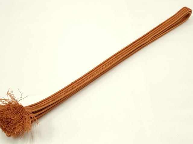 平和屋着物○極上 有職組紐道明 帯締め 畝組 赤朽葉色 宮内庁御用