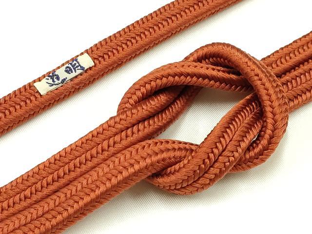 平和屋着物●極上 有職組紐道明 帯締め 冠組 赤錆色 宮内庁御用 国立博物館御用 東京芸術大学御用 逸品 AABA9906ay