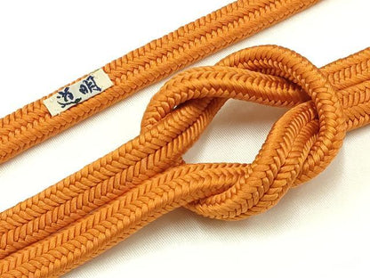 平和屋着物●極上 有職組紐道明 帯締め 冠組 黄赤色 宮内庁御用 国立博物館御用 東京芸術大学御用 逸品 AABA9907ay