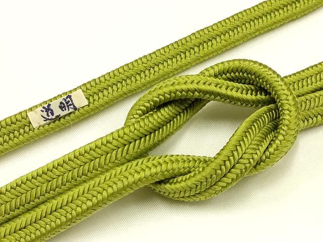 平和屋着物●極上　有職組紐道明　帯締め　冠組　苔色　宮内庁御用　国立博物館御用　東京芸術大学御用　逸品　AABA9916ay