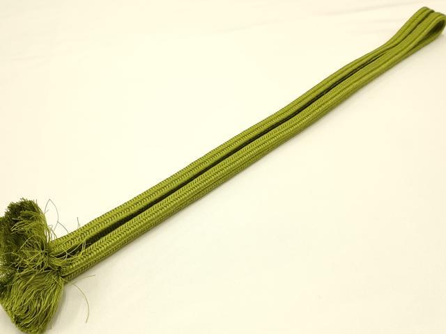 平和屋着物●極上　有職組紐道明　帯締め　冠組　苔色　宮内庁御用　国立博物館御用　東京芸術大学御用　逸品　AABA9916ay