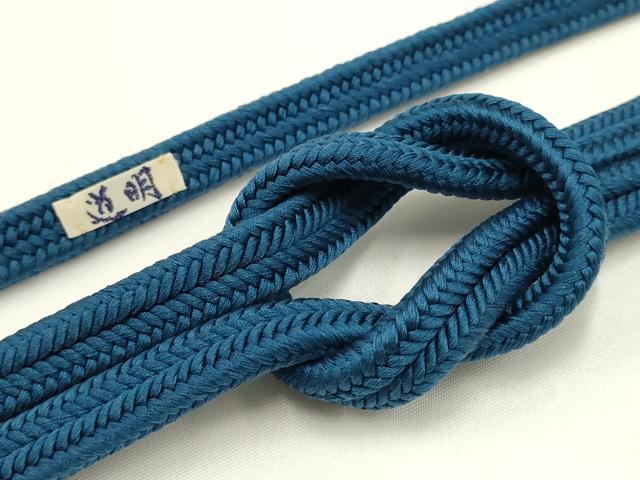 平和屋着物●極上 有職組紐道明 帯締め 冠組 藍色 宮内庁御用 国立博物館御用 東京芸術大学御用 逸品 AABA9926ay