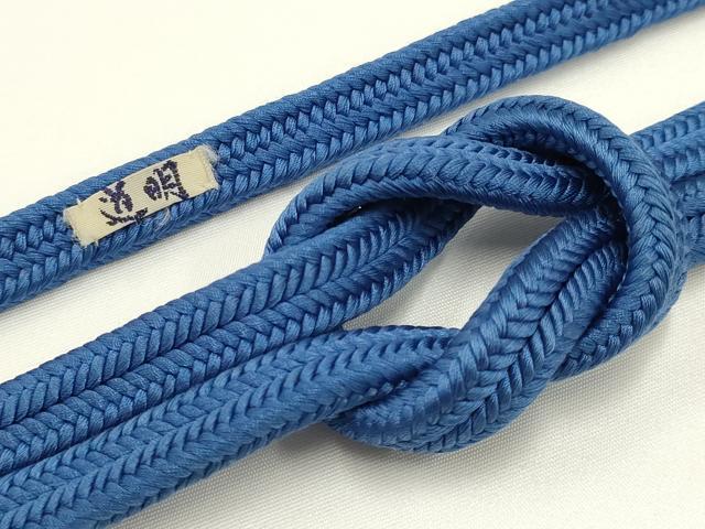 平和屋着物●極上 有職組紐道明 帯締め 冠組 瑠璃紺色 宮内庁御用 国立博物館御用 東京芸術大学御用 逸品 AABA9935ay