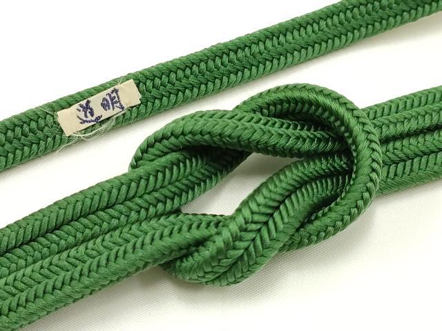 平和屋着物●極上　有職組紐道明　帯締め　冠組　深緑色　宮内庁御用　国立博物館御用　東京芸術大学御用　逸品　AABA9939ay