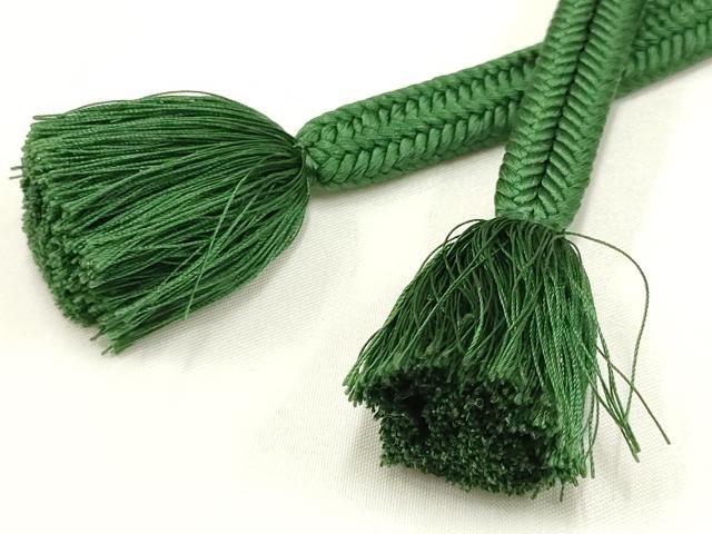 平和屋着物●極上　有職組紐道明　帯締め　冠組　深緑色　宮内庁御用　国立博物館御用　東京芸術大学御用　逸品　AABA9939ay