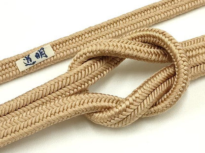 平和屋着物●極上 有職組紐道明 帯締め 冠組 赤白橡色 宮内庁御用 国立博物館御用 東京芸術大学御用 逸品 AABA9954ay