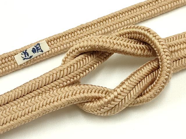 平和屋着物●極上 有職組紐道明 帯締め 冠組 赤白橡色 宮内庁御用 国立博物館御用 東京芸術大学御用 逸品 AABA9954ay