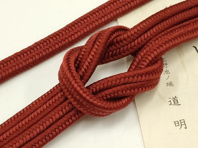 平和屋着物●極上 有職組紐道明 帯締め 冠組 赤銅色 宮内庁御用 国立博物館御用 東京芸術大学御用 逸品 AABA9987ay