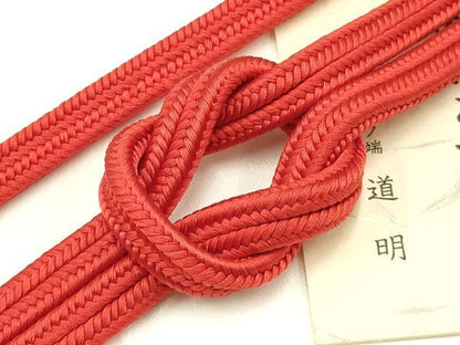 平和屋着物●極上　有職組紐道明　帯締め　冠組　猩々緋色　宮内庁御用　国立博物館御用　東京芸術大学御用 　逸品　AABA9998ay