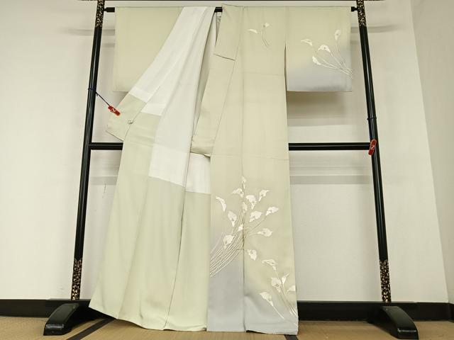平和屋着物●訪問着　刺繍　カラー　暈し染め　正絹　逸品　AABB0041zg