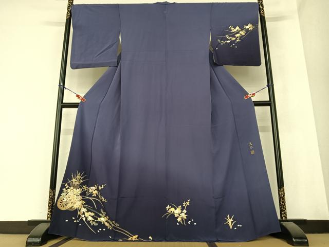 平和屋着物●金彩友禅 卓越技能者・名工・和田光正 訪問着 花車文 暈し染め 金彩 正絹 逸品 AABB0057zg