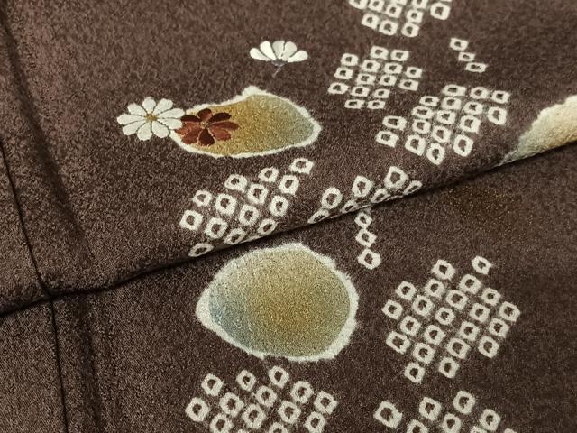平和屋着物●訪問着　絞り　刺繍　舞花文　金彩　ロング丈　正絹　逸品　未使用　AABB0101zg
