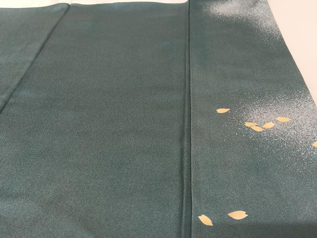 平和屋着物●漆工芸作家　金森一博　訪問着　枝桜　暈し染め　金彩　正絹　逸品　AABB0105zg