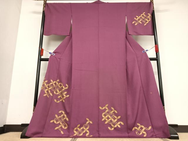 平和屋着物●訪問着 作家物 七宝文 ロング丈 正絹 逸品 AABB0119zg