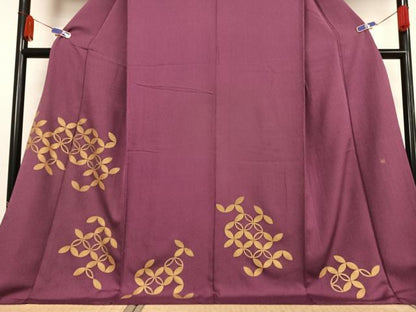 平和屋着物●訪問着 作家物 七宝文 ロング丈 正絹 逸品 AABB0119zg