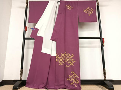 平和屋着物●訪問着 作家物 七宝文 ロング丈 正絹 逸品 AABB0119zg