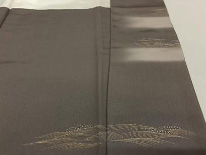 平和屋着物●豪華色留袖　駒刺繍　扇面花文　暈し染め　金彩　正絹　逸品　AABB0127zg