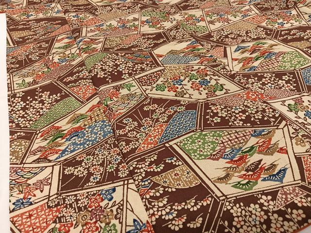 平和屋着物●上質な小紋 型染め 笹梅花文 正絹 逸品 AABB0151zg