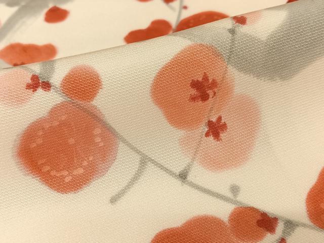 平和屋着物●訪問着　作家物　手描き　枝梅文　正絹　逸品　AABB0153zg