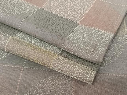 平和屋着物●お召 市松花文 正絹 逸品 AABB0158zg