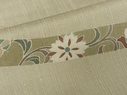 平和屋着物●訪問着 紬地 蔓帯花唐草文 正絹 逸品 AABB0194zg