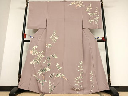 平和屋着物●本加賀友禅作家 村田和生 訪問着 枝花文 正絹 逸品 AABB0196zg