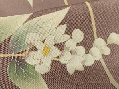 平和屋着物●本加賀友禅作家 村田和生 訪問着 枝花文 正絹 逸品 AABB0196zg