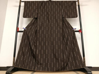 平和屋着物●上質な紬　間道　正絹　逸品　AABB0197zg