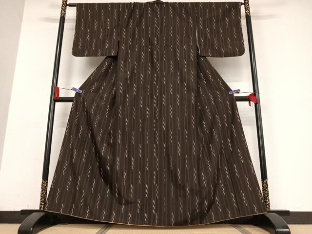 平和屋着物●上質な紬　間道　正絹　逸品　AABB0197zg