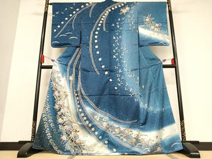 平和屋着物●訪問着　辻が花　暈し染め　正絹　逸品　未使用　AABB0199zg