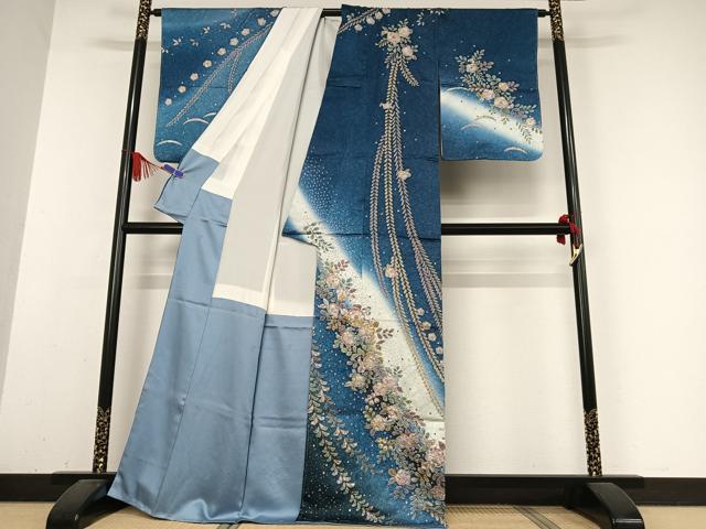 平和屋着物●訪問着　辻が花　暈し染め　正絹　逸品　未使用　AABB0199zg