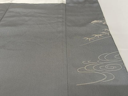 平和屋着物●訪問着 紬地 手描き ろうけつ染め 狐の嫁入り 正絹 逸品 AABB0207zg