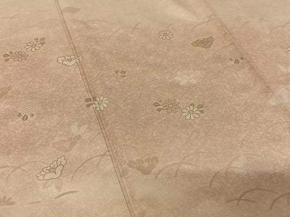 平和屋着物●本場染大島紬　訪問着　舞花文　暈し染め　金彩　正絹　逸品　AABB0211zg