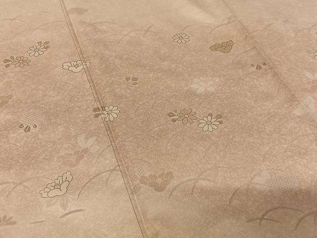 平和屋着物●本場染大島紬　訪問着　舞花文　暈し染め　金彩　正絹　逸品　AABB0211zg